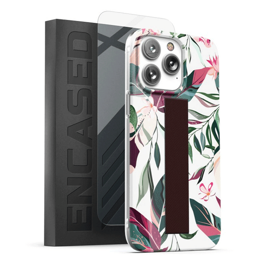 Encased Loop Case with Screen Protector iPhone 14 Pro - Maroon Vine