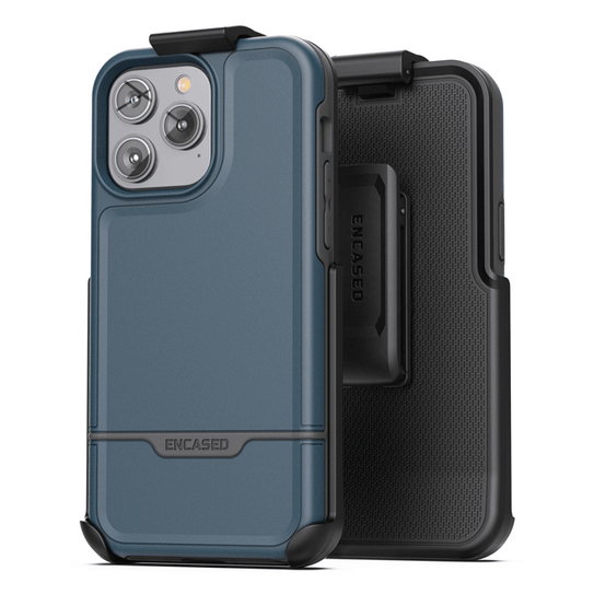 Encased Rebel with Belt Clip Holster iPhone 14 Pro Max - Blue