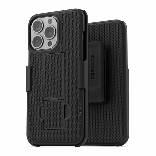 Encased Duraclip Combo Case iPhone 13 Pro with Belt Clip Holster - Black