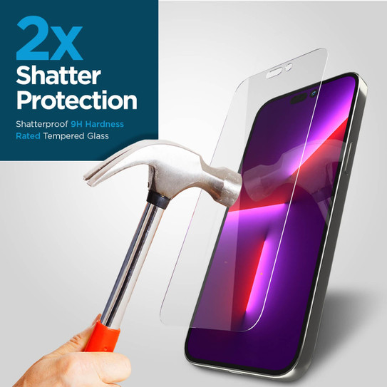 Case-Mate Glass Screen Protector iPhone 14 Pro Max - Clear