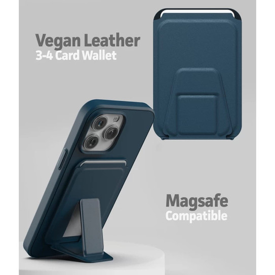 Encased Slimshield Magsafe Case iPhone 14 Pro with Leather Wallet - Blue