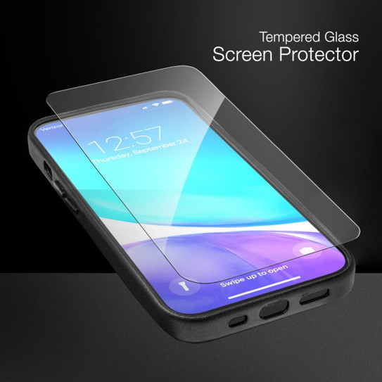 Encased Flipback Wallet Case with Screen Protector iPhone 14 Pro - Black