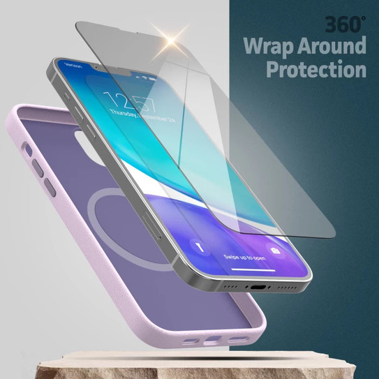 Encased Artura Leather MagSafe Case and Wallet iPhone 14 Pro Max - Lavender