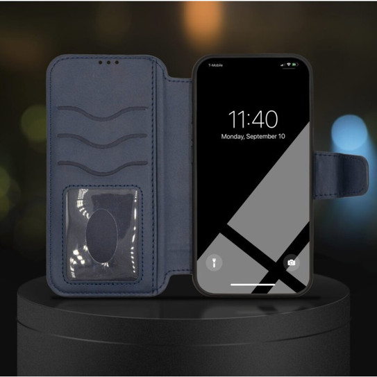 Encased Leather Folio Wallet Case with Screen Protector iPhone 14 Pro Max - Brown