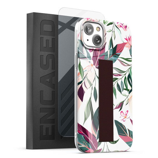 Encased Loop Case with Screen Protector iPhone 14/13 - Maroon Vine