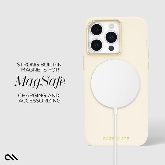 Case-Mate Silicone MagSafe Case iPhone 15 Pro - Beige