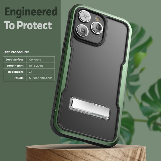 Encased Exos Armor Case with Screen Protector iPhone 14 Pro Max - Green