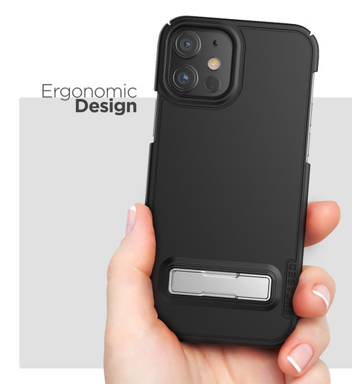 Encased Slimline Case iPhone 12 Mini with Belt Clip Holster - Black