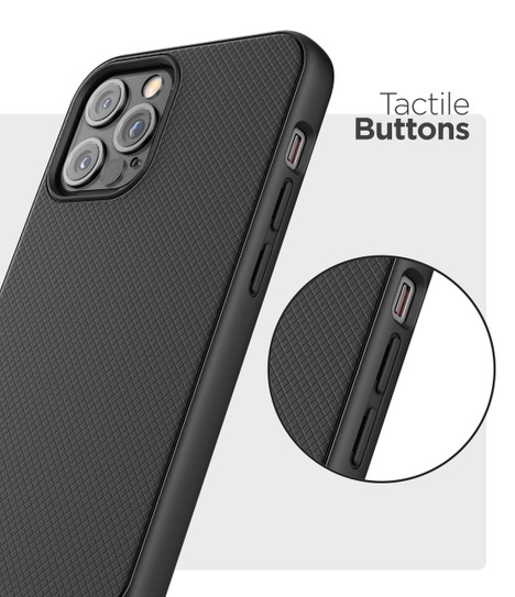 Encased Thin Armor Case iPhone 12 Pro Max with Belt Clip Holster - Black