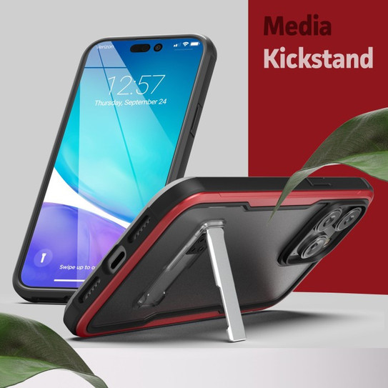 Encased Exos Armor Case with Screen Protector iPhone 14 Pro Max - Red