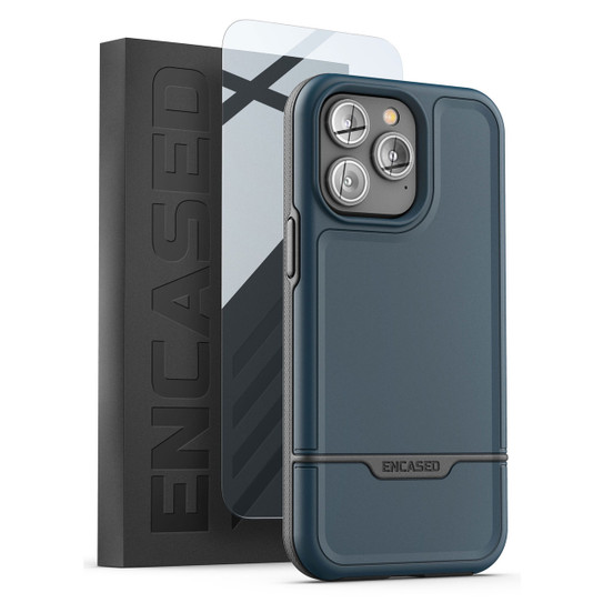 Encased Rebel Case with Screen Protector iPhone 14 Pro Max - Blue