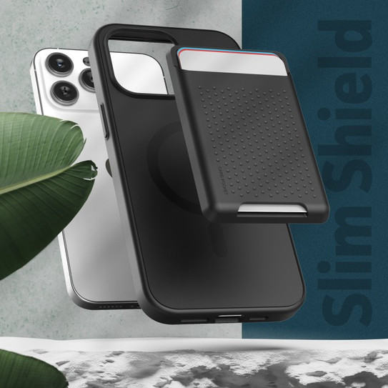 Encased Slimshield Magsafe Case iPhone 14 Pro with TPU Wallet - Black