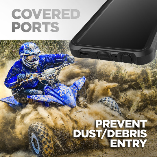 Encased Falcon Case Built-in Screen Guard Samsung Galaxy A52 - Black