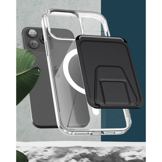 Encased Clear Back Magsafe Case iPhone 14 Pro with Leather Wallet - Clear