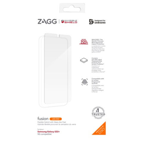 Zagg InvisibleShield Fusion D30 Samsung Galaxy S22+ Plus - Clear