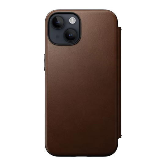 Nomad MagSafe Leather Folio Case iPhone 15 - Brown