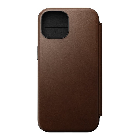Nomad MagSafe Leather Folio Case iPhone 15 - Brown