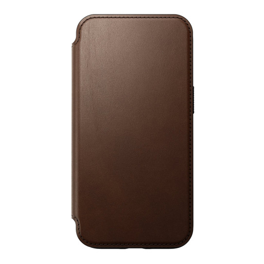 Nomad MagSafe Leather Folio Case iPhone 15 Plus - Brown