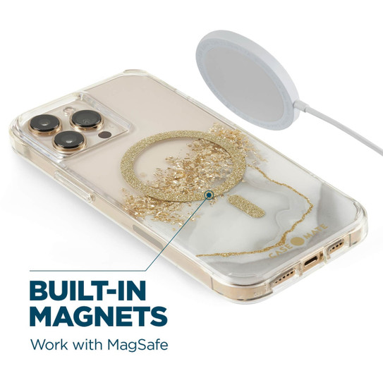 Case-Mate Karat Marble MagSafe Case iPhone 14 Pro - White Marble
