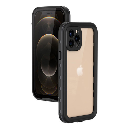 Krakatoo Dot WaterProof Case iPhone 12 Pro Max - Black/Clear Krakatoo Dot WaterProof Case iPhone 12 Pro Max - Black/Clear