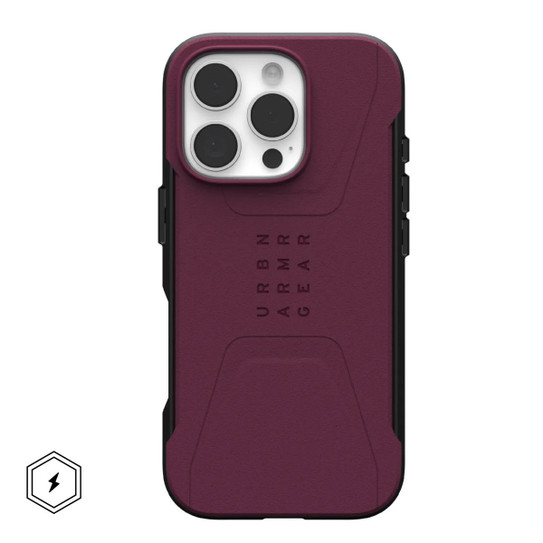 UAG Civilian MagSafe Case iPhone 16 Pro - Bordeaux