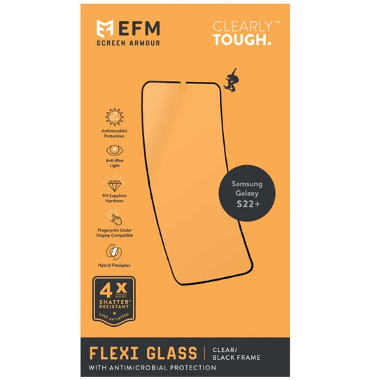 EFM FlexiGlass Screen Armour Samsung Galaxy S22+ Plus - Clear EFM FlexiGlass Screen Armour Samsung Galaxy S22+ Plus - Clear