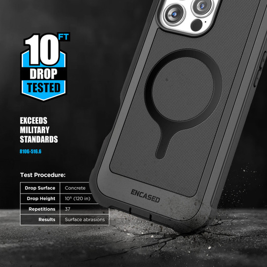 Encased Falcon Shield Case iPhone 16 Pro Max - Black