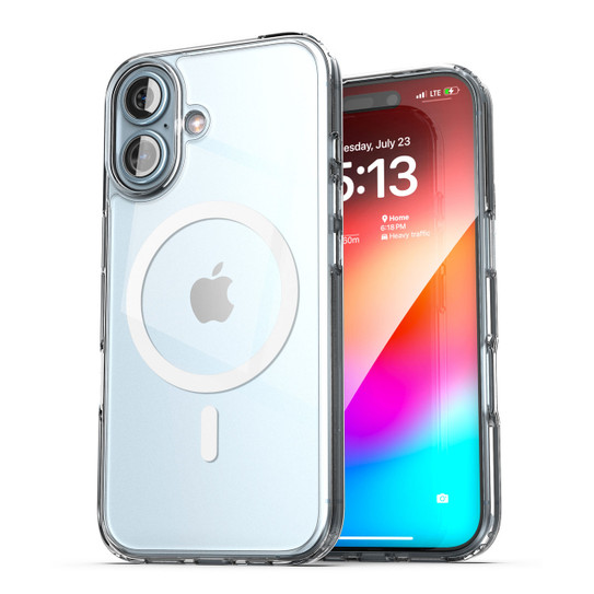 Encased MagSafe Clear Case iPhone 16 with Belt Clip Holster - Clear