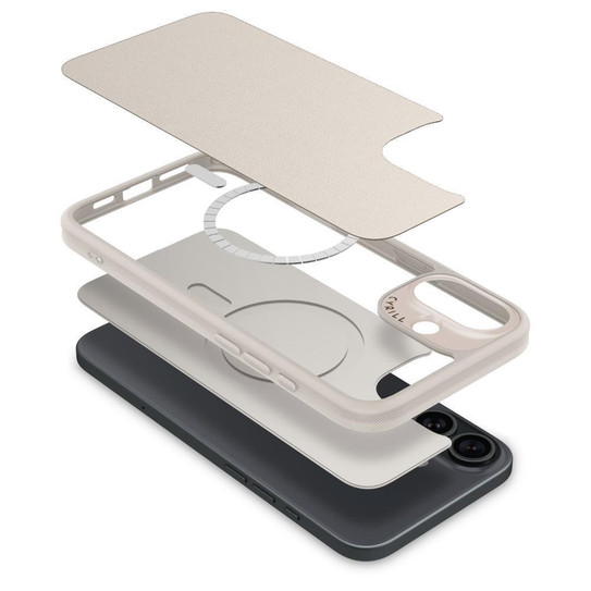 Spigen Cyrill Kajuk MagSafe Case iPhone 16 - Cream Spigen Cyrill Kajuk MagSafe Case iPhone 16 - Cream