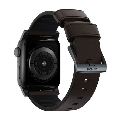 Nomad Active Strap Pro Apple Watch 42/44/45/Ultra 49mm - Black Hardware/Brown