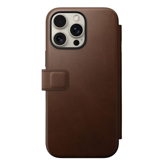 Nomad Modern Leather Folio Case iPhone 16 Pro Max - Brown