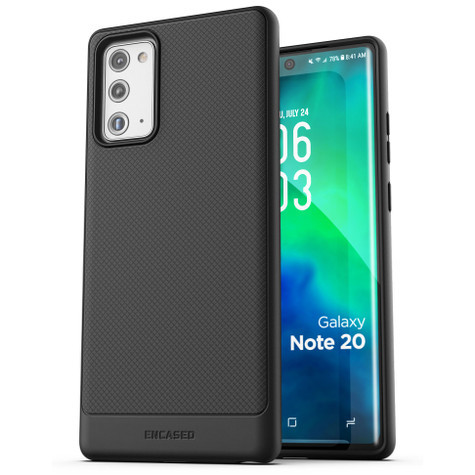 Encased Thin Armor Case Samsung Galaxy Note20 5G with Belt Clip Holster - Black