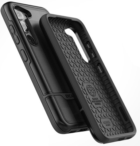 Encased Rebel Case Samsung Galaxy S23+ Plus with Pouch - Black