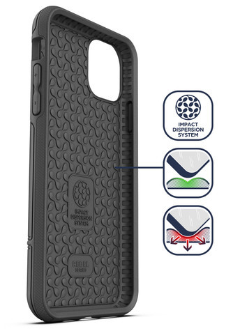 Encased Rebel Case iPhone 11 with Belt Clip Holster - Black