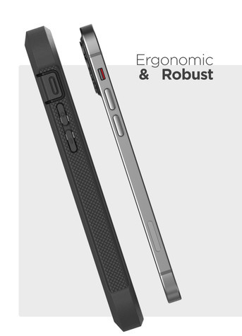 Encased Falcon Case and Tempered Glass Screen Guard iPhone 12/12 Pro with Belt Clip Holster - Black