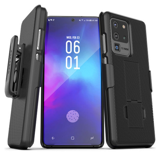 Encased Combo Case Samsung Galaxy S20 Ultra with Belt Clip Holster - Black Encased Combo Case Samsung Galaxy S20 Ultra with Belt Clip Holster - Black