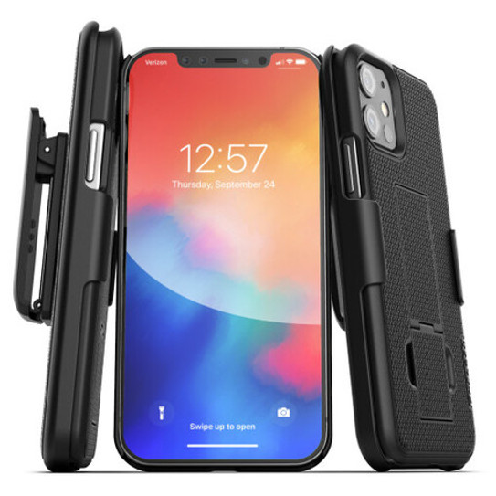 Encased Combo Case iPhone 12/12 Pro with Belt Clip Holster - Black Encased Combo Case iPhone 12/12 Pro with Belt Clip Holster - Black