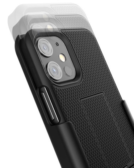 Encased Combo Case iPhone 12/12 Pro with Belt Clip Holster - Black Encased Combo Case iPhone 12/12 Pro with Belt Clip Holster - Black