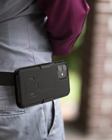 Encased Combo Case iPhone 12/12 Pro with Belt Clip Holster - Black Encased Combo Case iPhone 12/12 Pro with Belt Clip Holster - Black