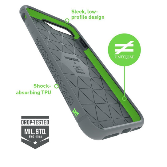 BodyGuardz Shock Unequal Case iPhone 7+ Plus - Grey/Green BodyGuardz Shock Unequal Case iPhone 7+ Plus - Grey/Green