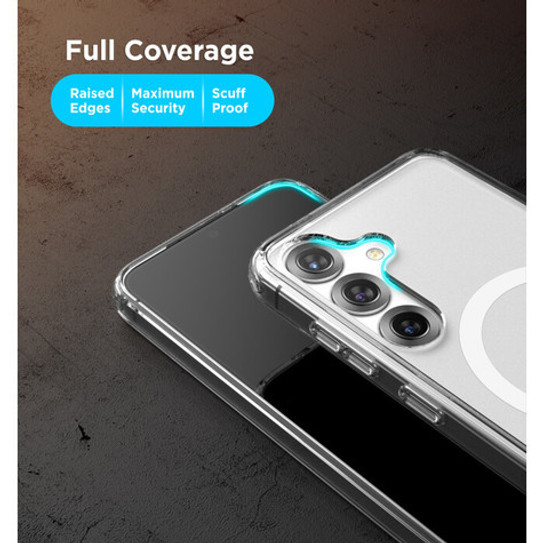 Encased Clear Back Case Samsung Galaxy S25 with MagSafe Charger - Clear