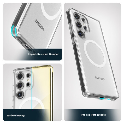 Encased Clear Back Case Samsung Galaxy S25 Ultra with MagSafe Charger - Clear