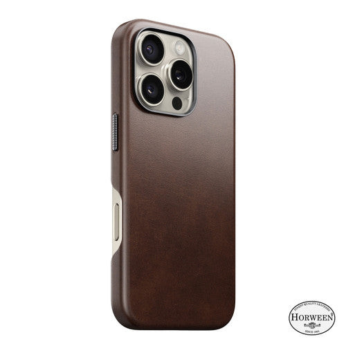 Nomad Traditional Horween Leather Case iPhone 16 Pro - Brown