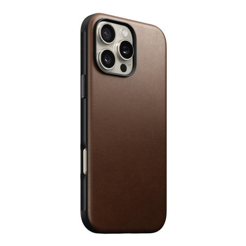Nomad Modern Leather Case iPhone 16 Pro - Brown