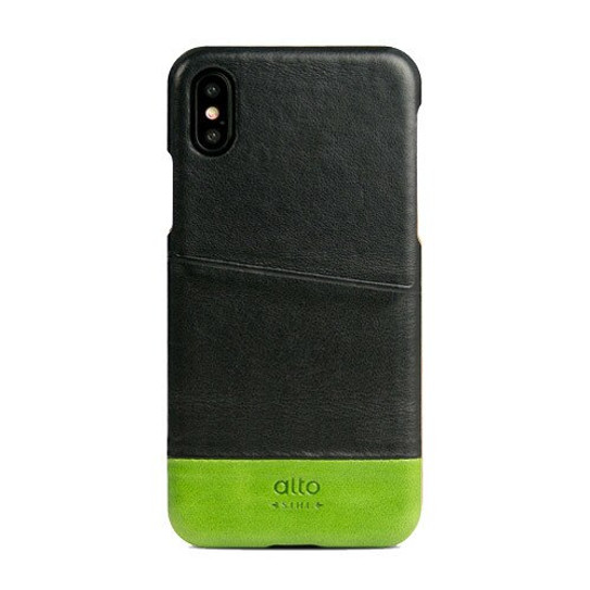 Alto Metro Leather Case iPhone X/Xs - Raven/Lime Alto Metro Leather Case iPhone X/Xs - Raven/Lime