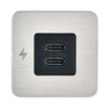  Scanstrut TILE USB-C Interior Charging Socket - 12/24V - Stainless Steel Bezel 