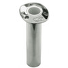  C.E. Smith Flush Mount Rod Holder - 0 Degree & 9" Depth - Stainless Steel - Cast Bottom - White Vinyl Liner 
