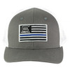  Glock Blue Line Mesh Flag Hat Gray 