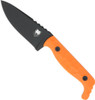 Cobratec Kingpin 4" Fixed Bld - Orange D2 Steel W/kydex Sheath