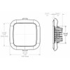  Lumitec Square Mirage Down Light - White - Polished Bezel 